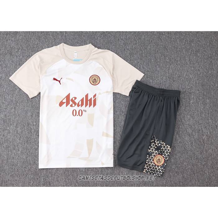 Chandal del Manchester City 24-25 Manga Corta Amarillo - Pantalon Corto